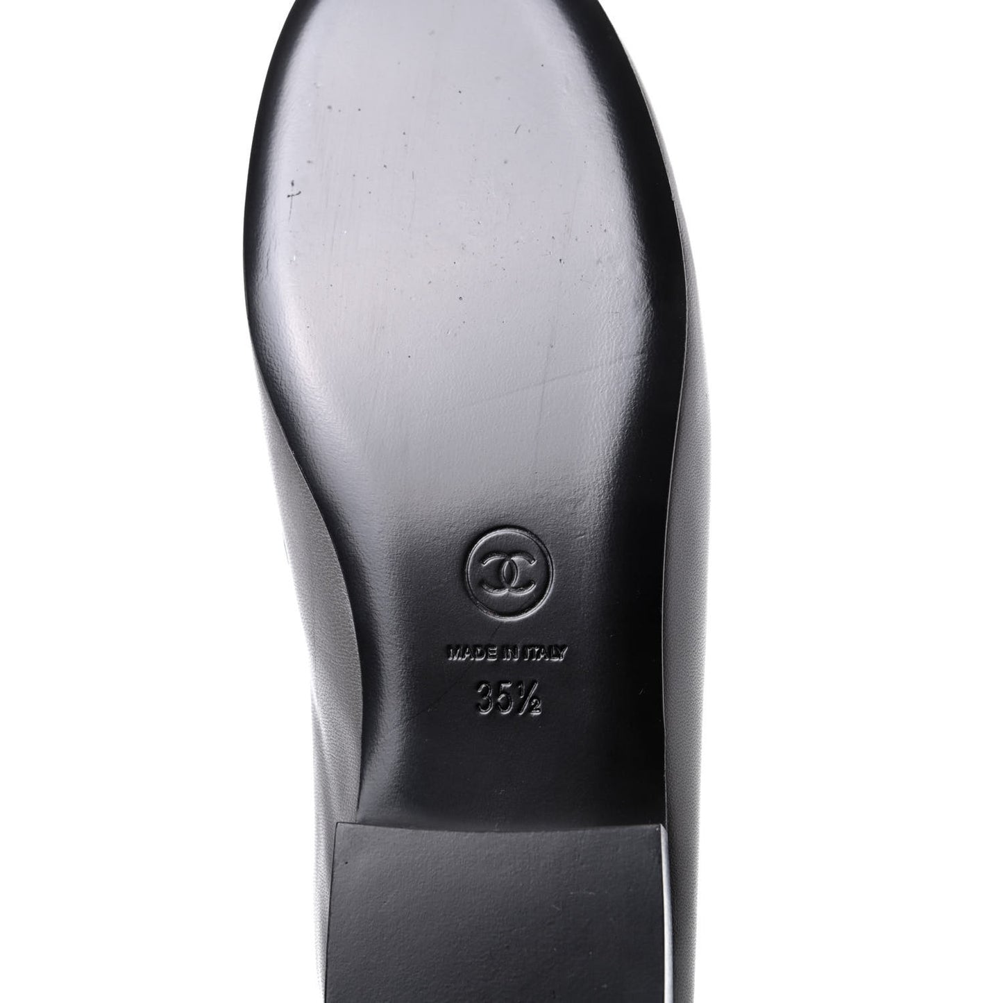 Lambskin CC Braided Chain Loafers 35.5 Grey