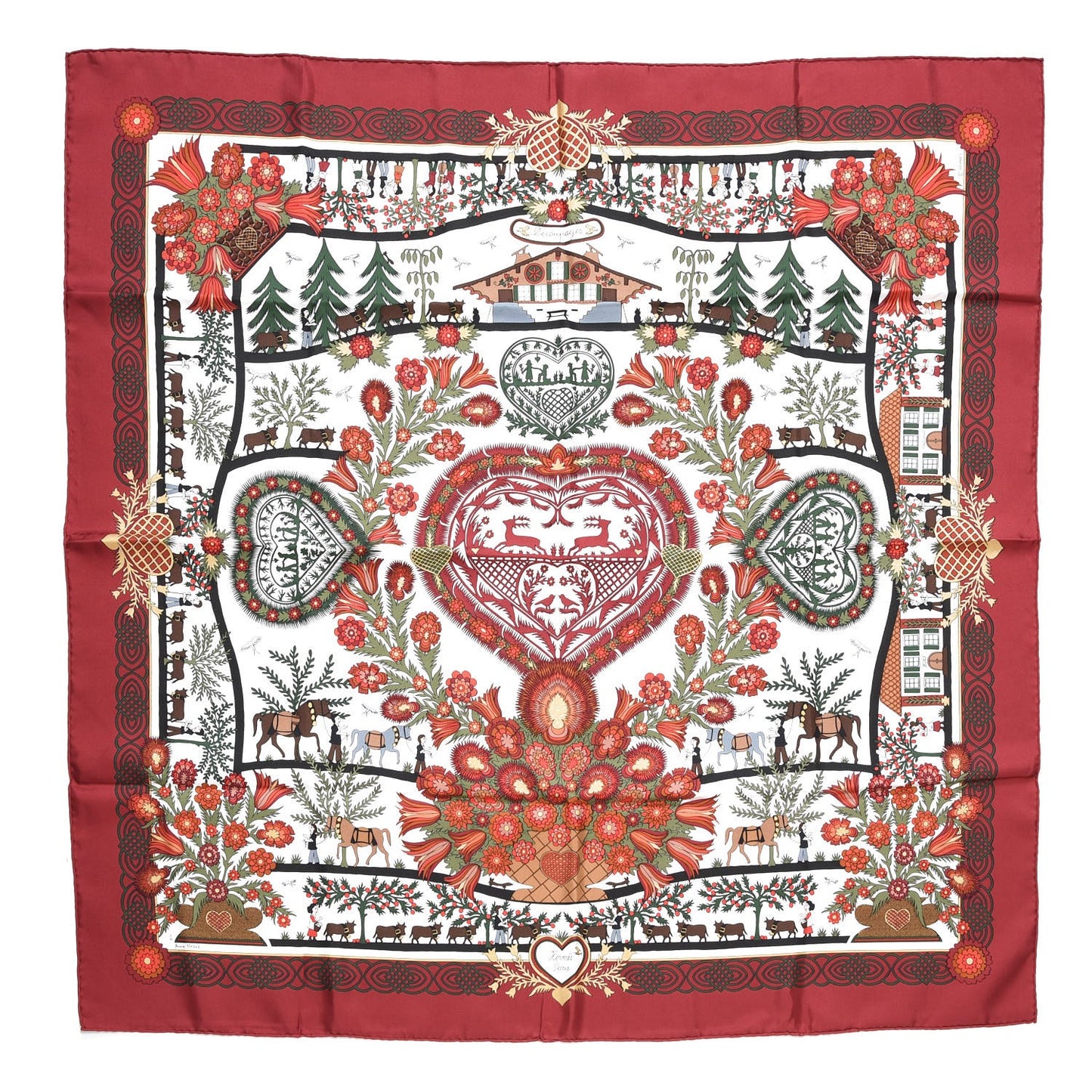 Silk Decoupages Scarf 90