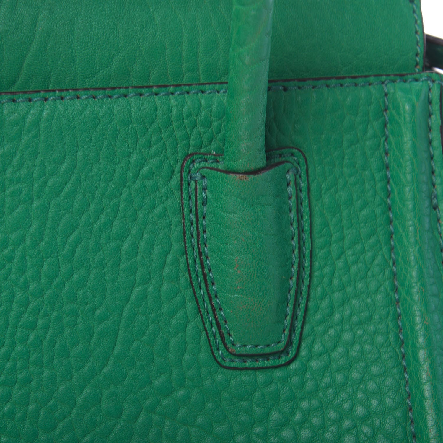 MCM Calfskin Small Kathy Tote Green 8 of 14