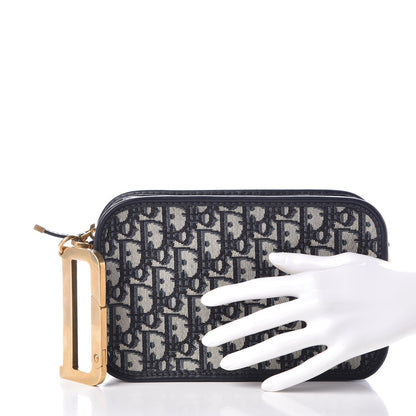Christian Dior Oblique Diorquake Clutch Blue 2 of 7