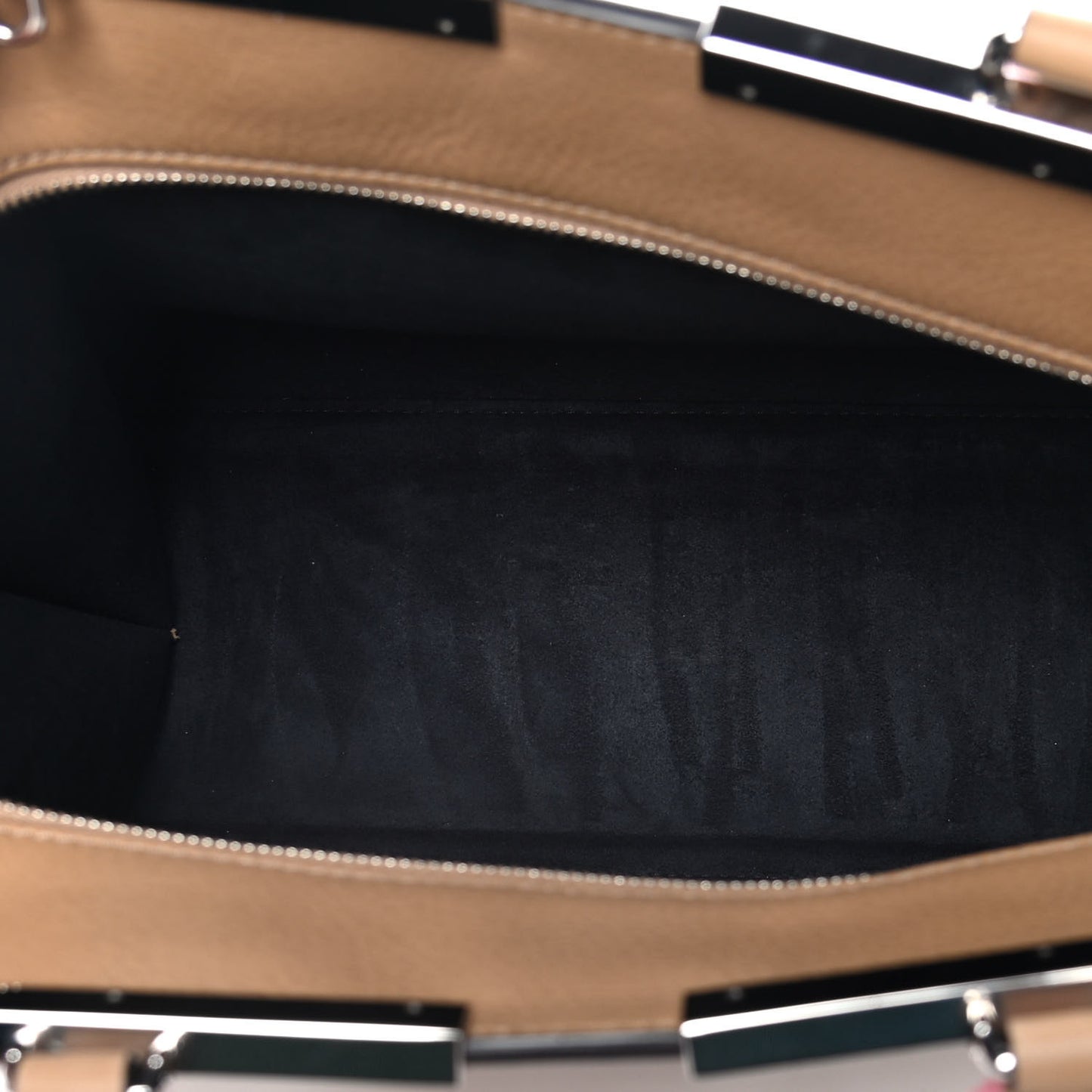 Calfskin Shearling Petite 3Jours Tote Tan