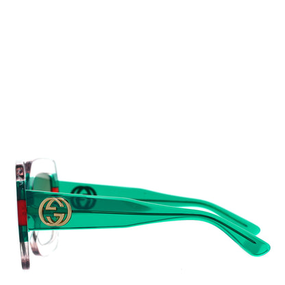 Gucci Square Web Frame GG0178S Sunglasses Green Red 2 of 7