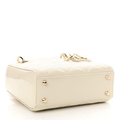 Christian Dior Patent Cannage Mini Lady Dior Latte 4 of 11