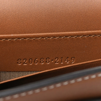 Gucci GG Emblem Monogram Wallet With Strap Beige Brown 7 of 10