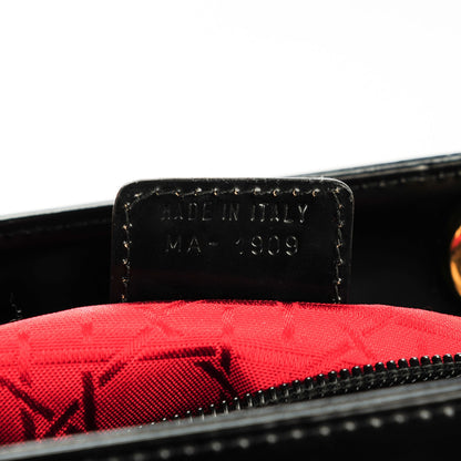 Christian Dior Vintage Patent Medium Lady Dior Black 7 of 8