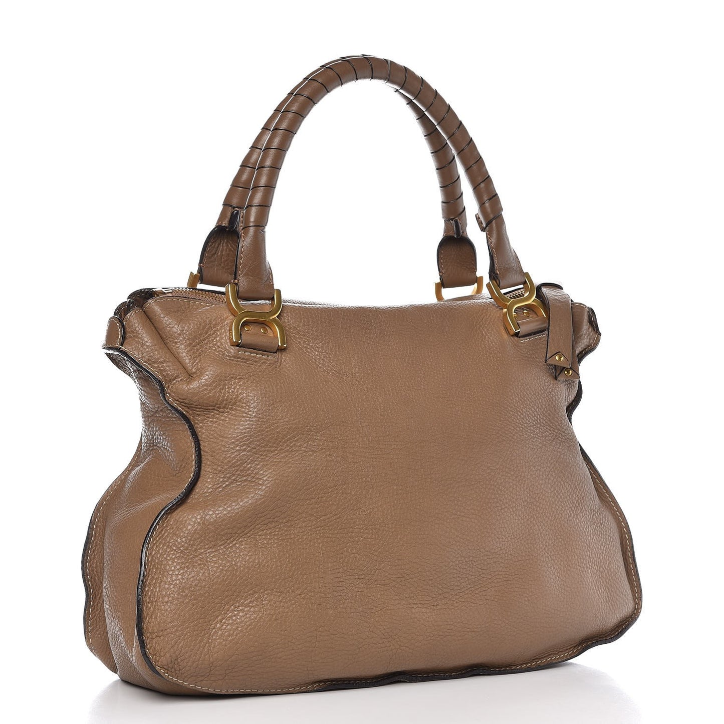 Calfskin Large Marcie Satchel Nut