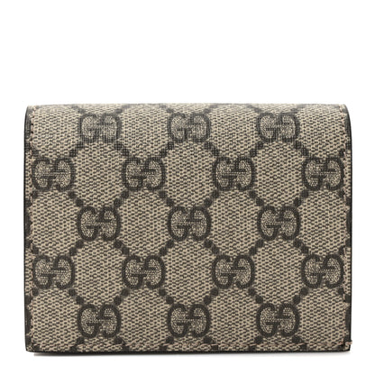 Gucci GG Supreme Monogram Card Case Beige 1 of 7