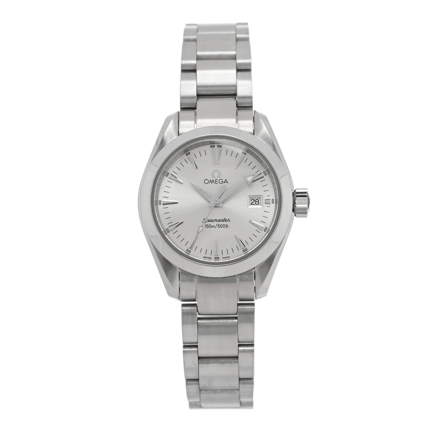 Stainless Steel 29mm Seamaster Aqua Terra Quartz Watch Silver 2577.30