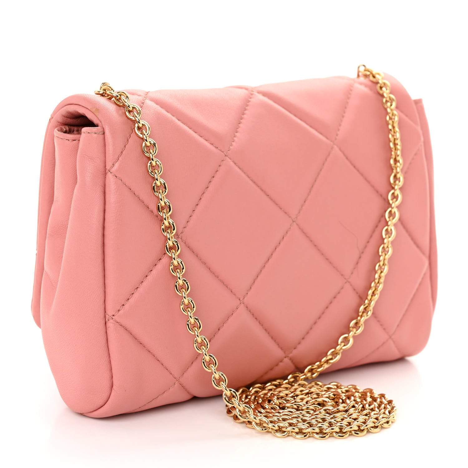 Salvatore Ferragamo Nappa Quilted Ginny Crossbody Pink 3 of 9