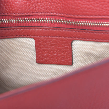 Gucci Pebbled Calfskin Medium Soho Flap Crossbody Vibrant Red 6 of 10