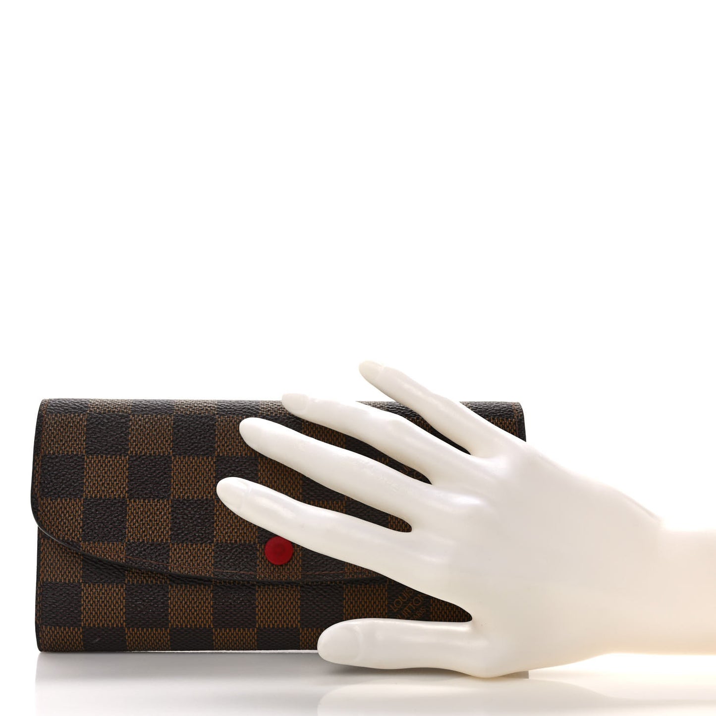 Damier Ebene Emilie Wallet Red