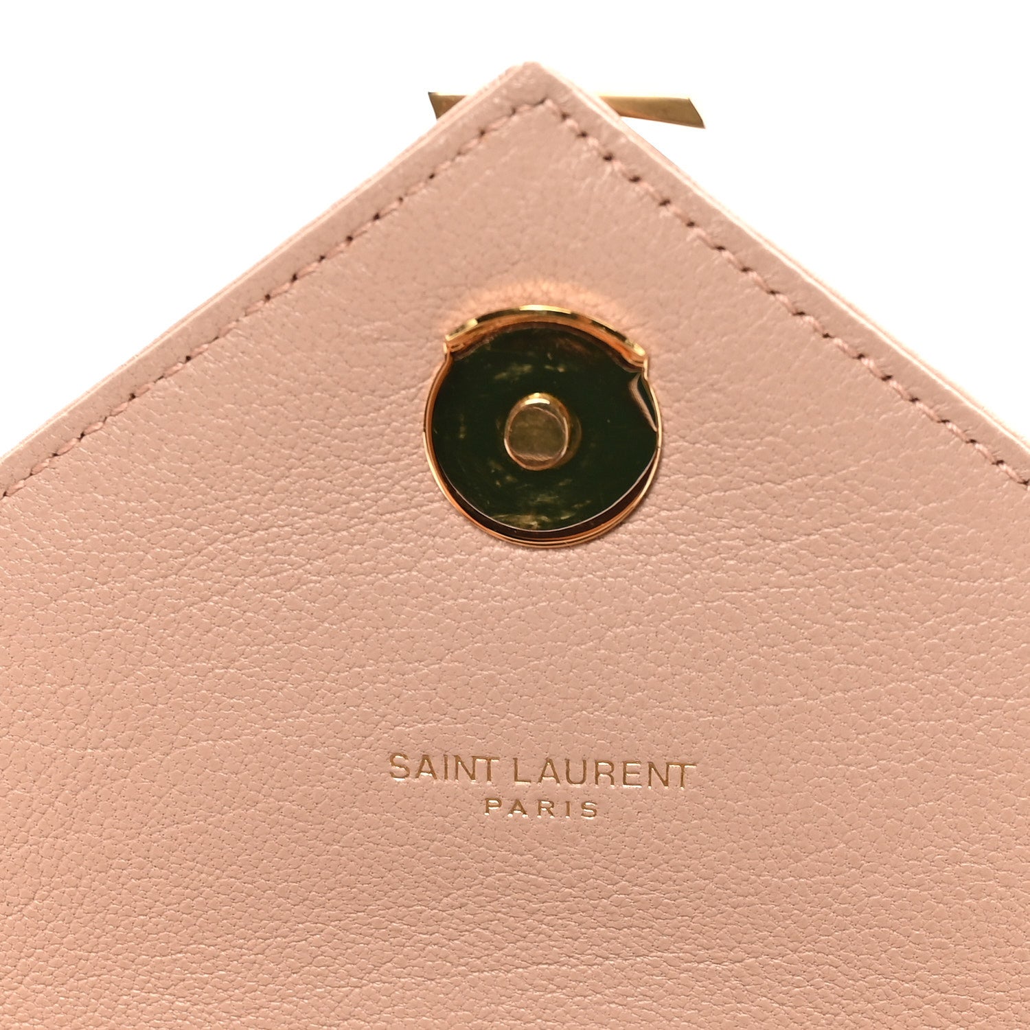 Saint Laurent Sheepskin Matelasse Chevron Monogram Medium College Bag Rose Poudre 7 of 10