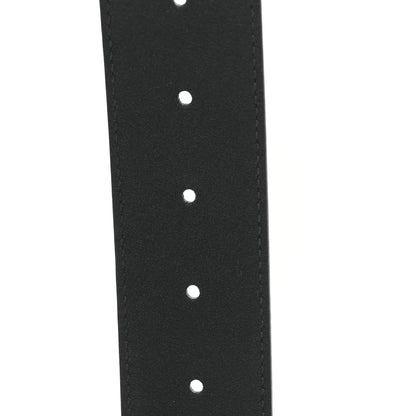 Gucci Textured Dollar Calfskin Nickel Double G 40mm Belt 85 34 Black 4 of 4