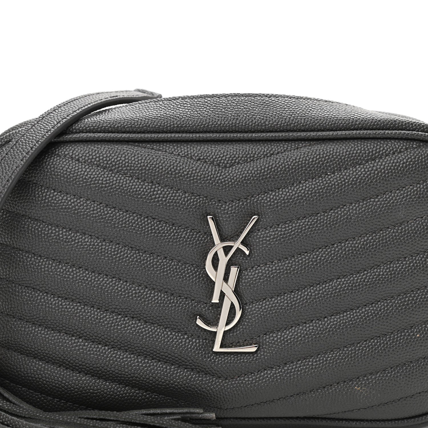 Saint Laurent Grain De Poudre Matelasse Monogram Mini Lou Camera Bag Asphalt 8 of 14
