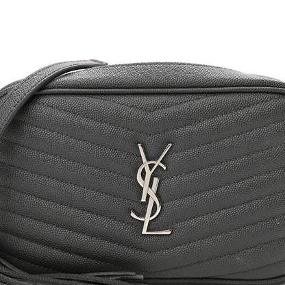 Saint Laurent Grain De Poudre Matelasse Monogram Mini Lou Camera Bag Asphalt 8 of 14