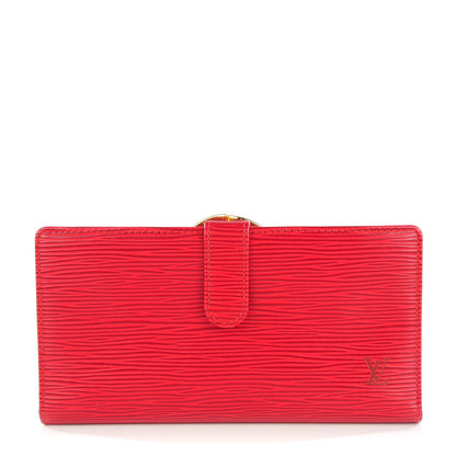Louis Vuitton Epi Viennois Continental French Purse Wallet Rouge 1 of 7