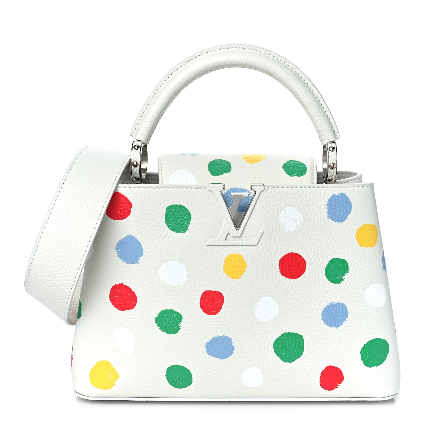 LV X YK Taurillon Capucines BB White