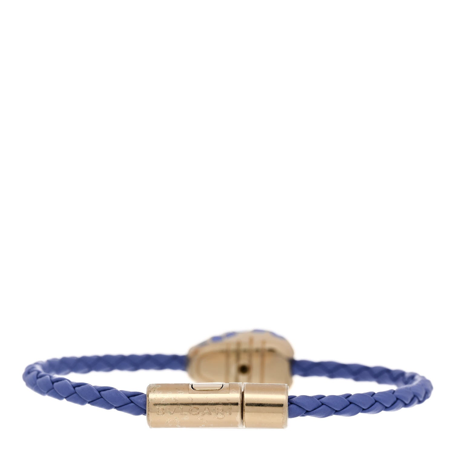 Bulgari Calfskin Braided Serpenti Forever ABU Bracelet Lavender Amethyst 3 of 5