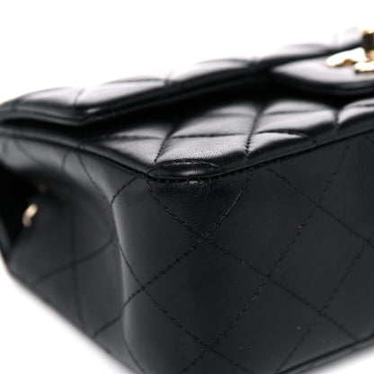 Chanel Lambskin Quilted Mini Rectangular Flap Black 8 of 13