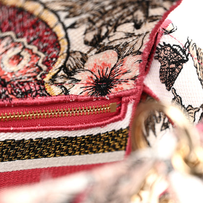 Christian Dior Canvas Embroidered Butterfly Print Medium Lady D-Lite Multicolor 11 of 14