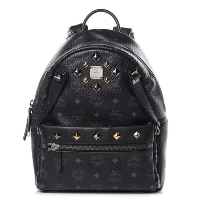 MCM Visetos Studded Small Dual Stark Backpack Black 1 of 11