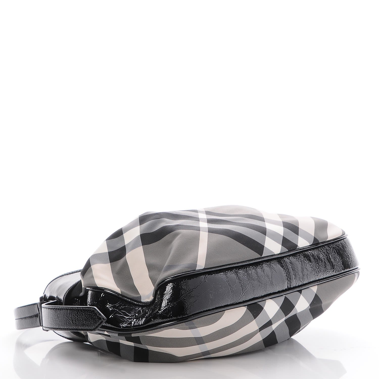 Burberry Beat Check Small Brooklyn Hobo Black 4 of 8