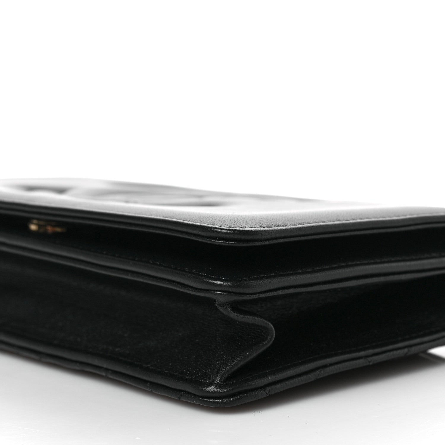 Chanel Lambskin Quilted Timeless CC Wallet On Chain WOC Black 10 of 10