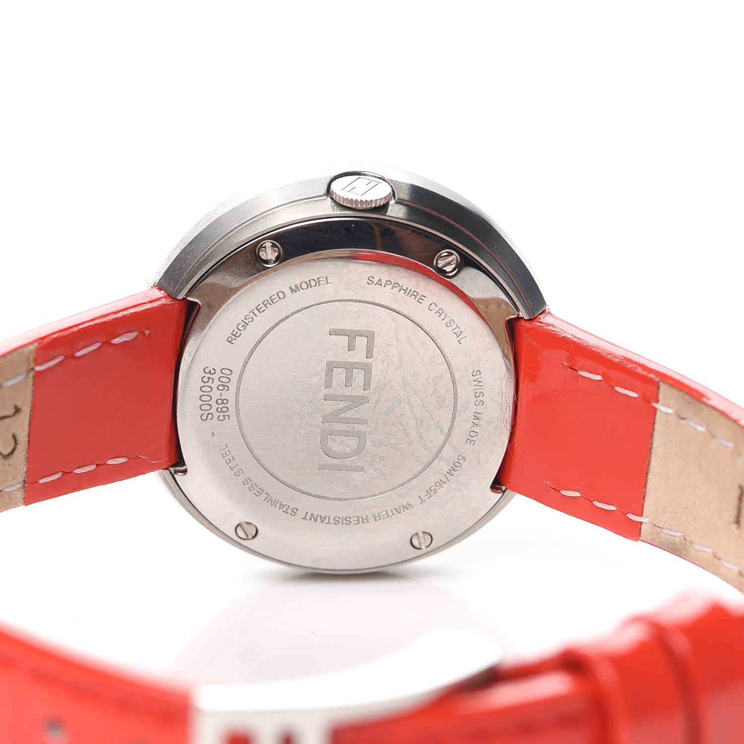 Fendi Stainless Steel Calfskin 28mm My Way Quartz Watch Red 6 of 7
