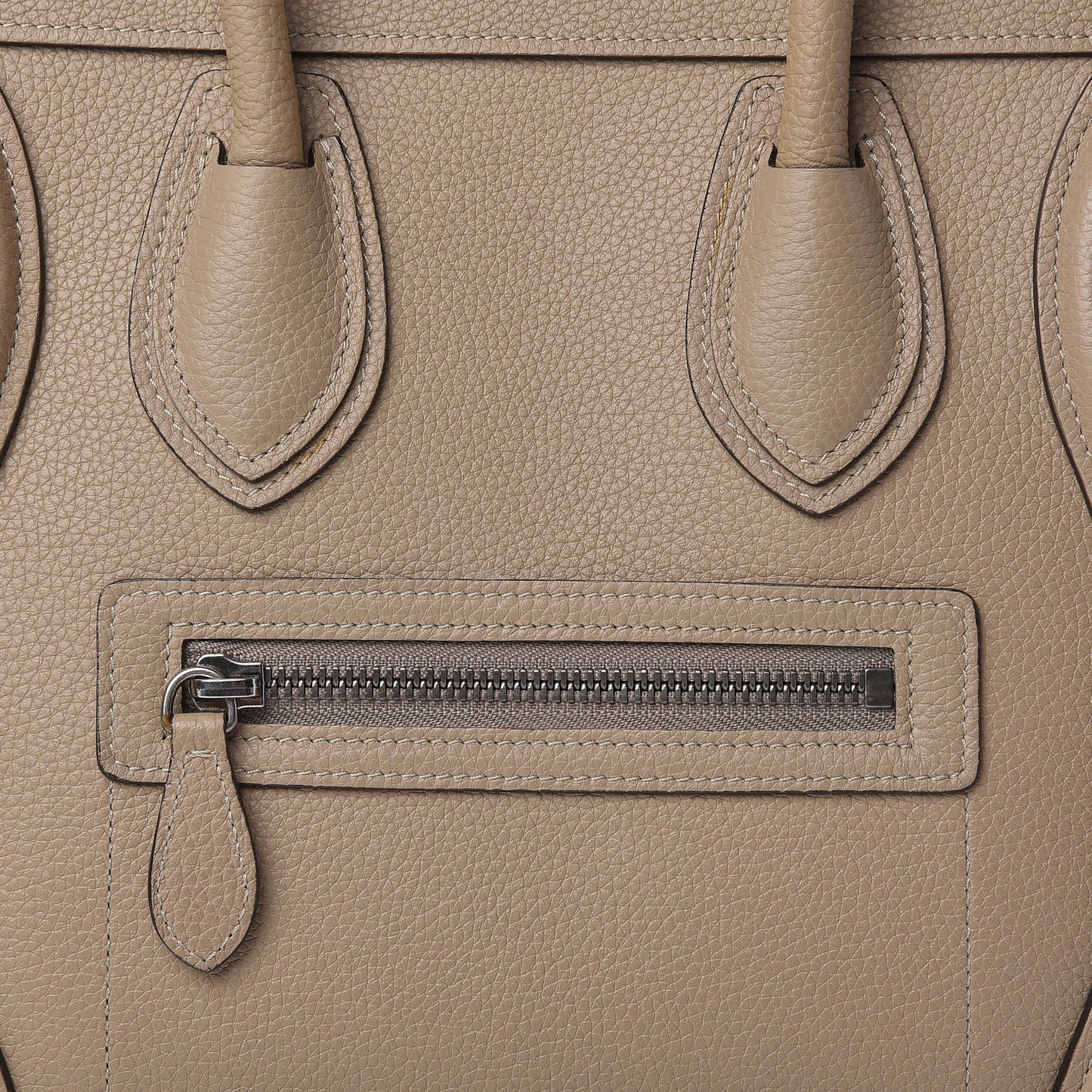 Drummed Calfskin Micro Luggage Dune