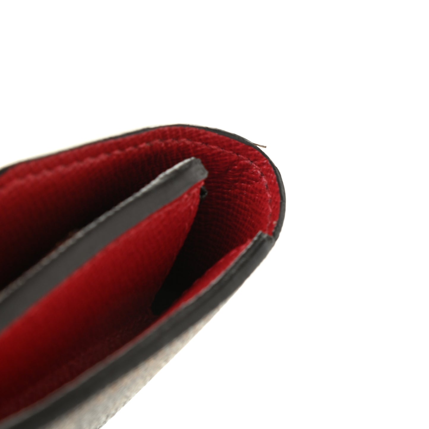Damier Ebene Emilie Wallet Red