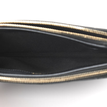 Chanel Iridescent Lambskin Quilted Pearl Clutch With Chain Black 6 of 16