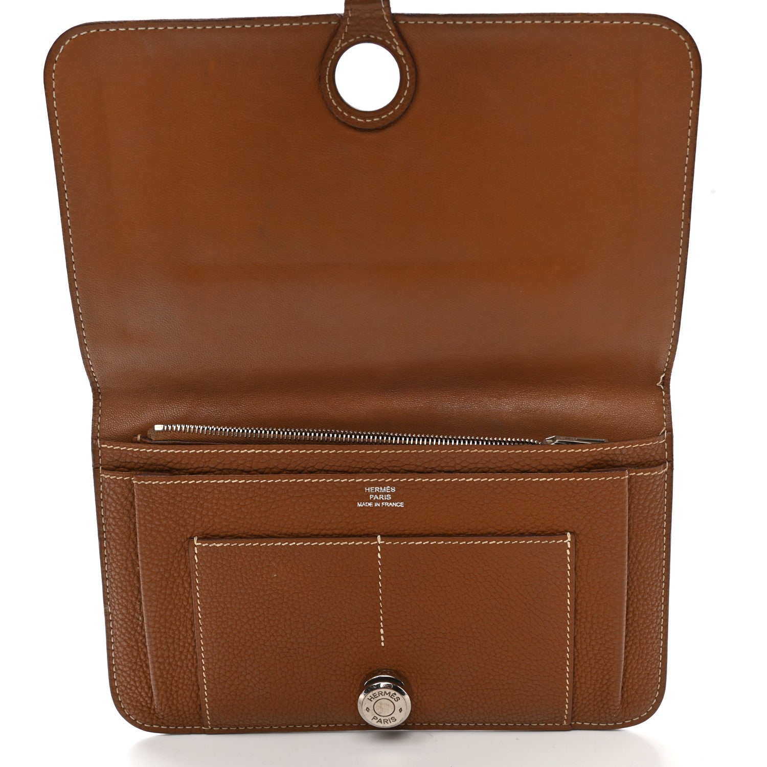 Hermes Togo Dogon Duo Wallet Gold 6 of 10