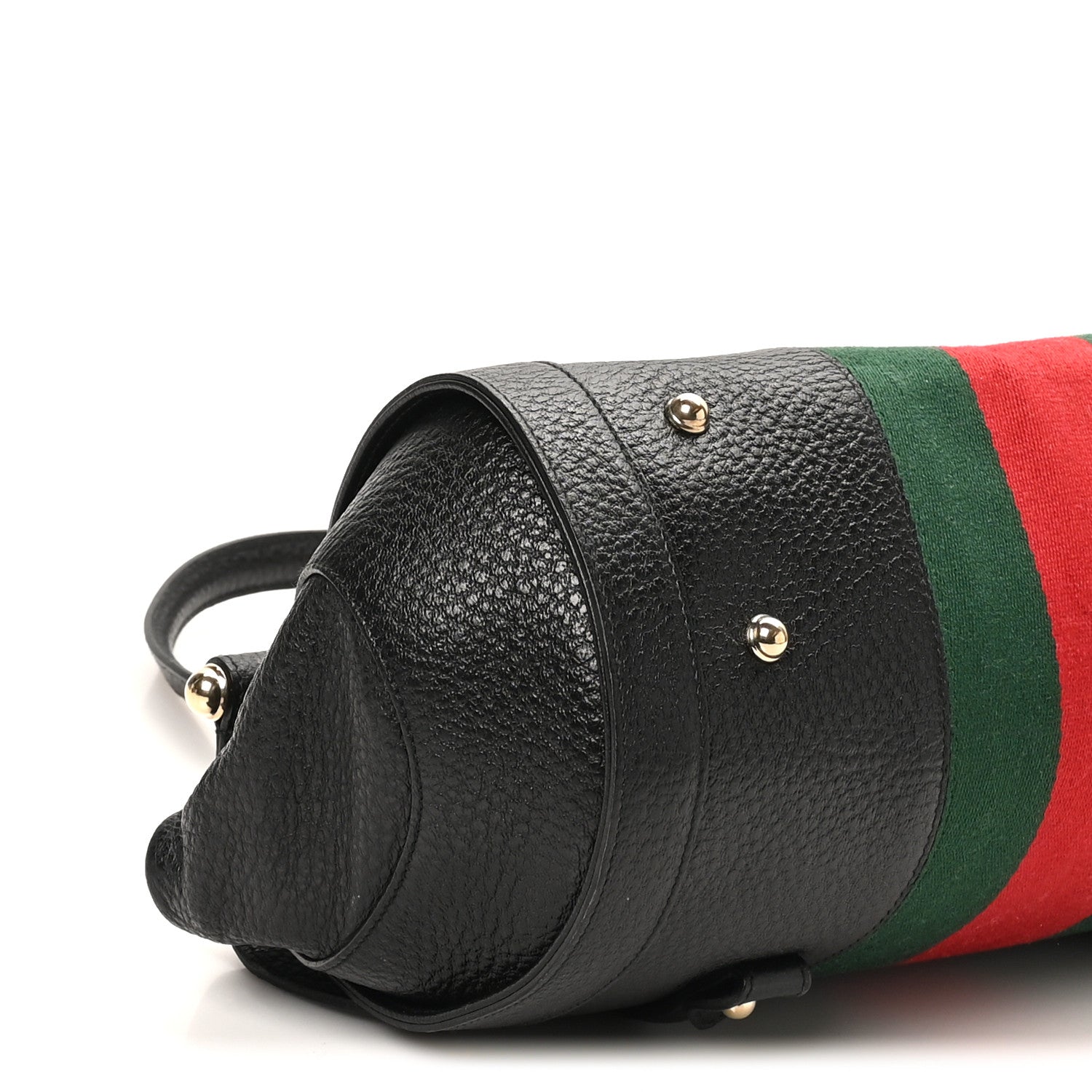 Gucci Calfskin Web Bamboo Bullet Satchel 9 of 10