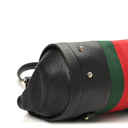 Gucci Calfskin Web Bamboo Bullet Satchel 9 of 10