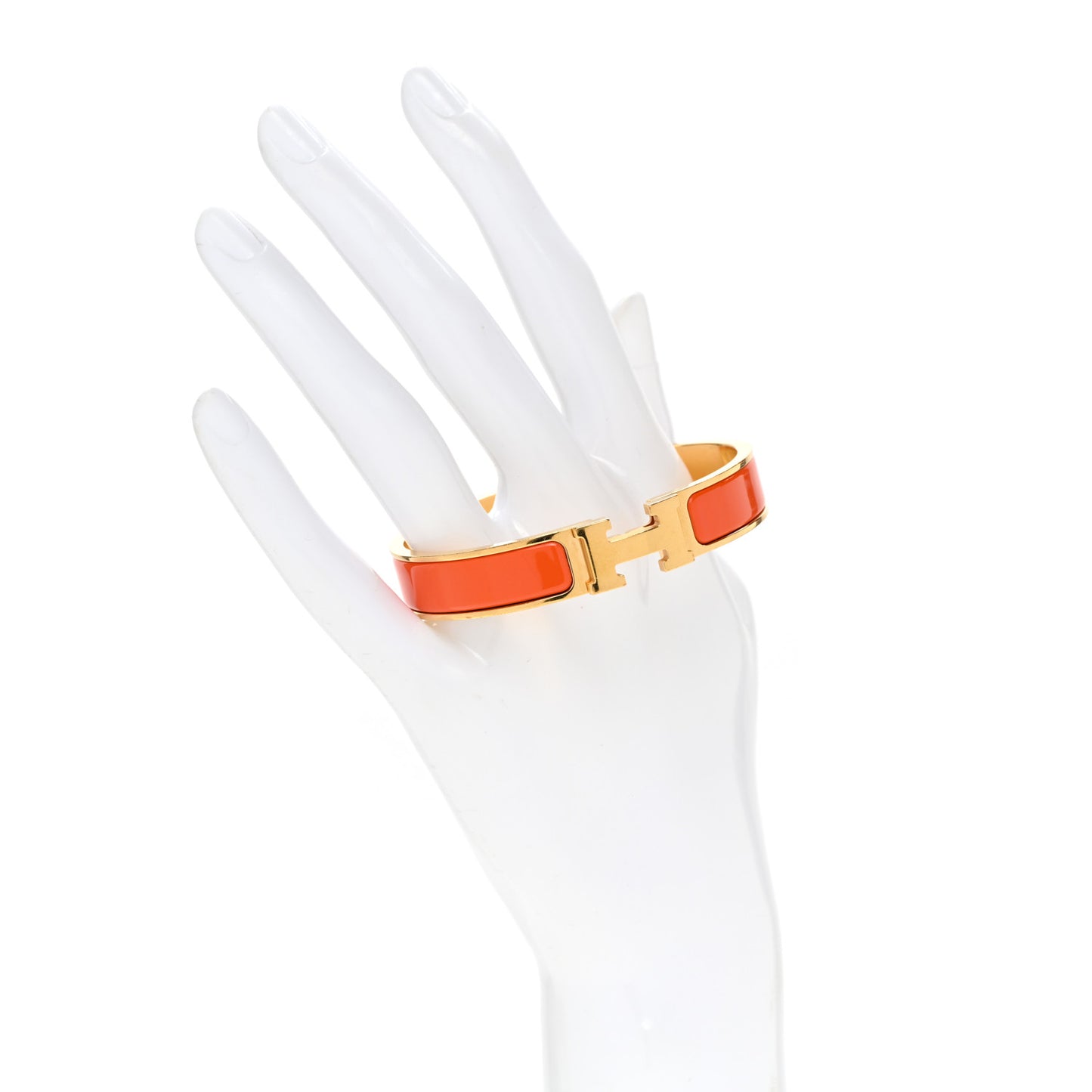 Enamel Narrow Clic Clac H Bracelet PM Orange