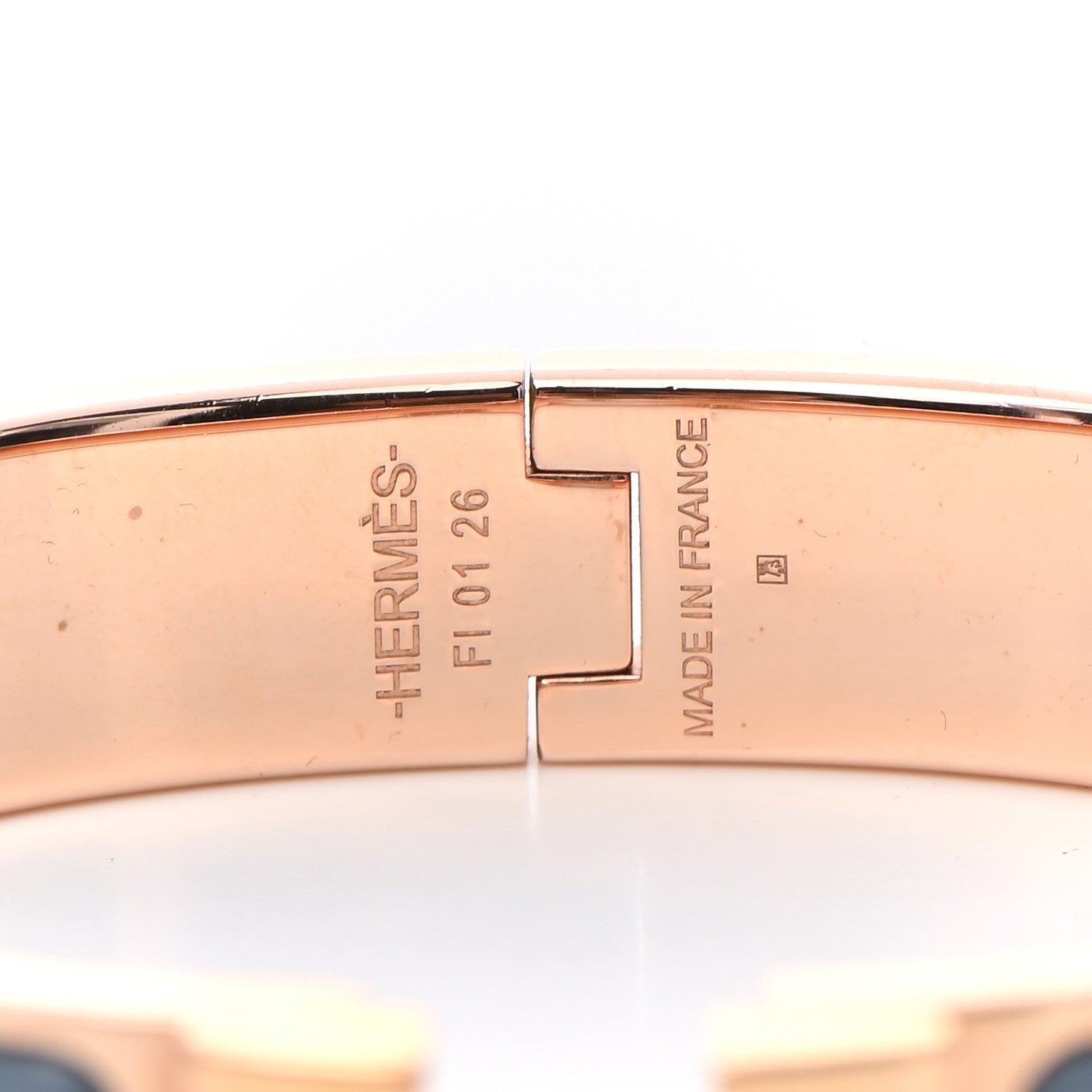 Hermes Enamel Narrow Clic Clac H Bracelet PM Bleu Lin 4 of 4