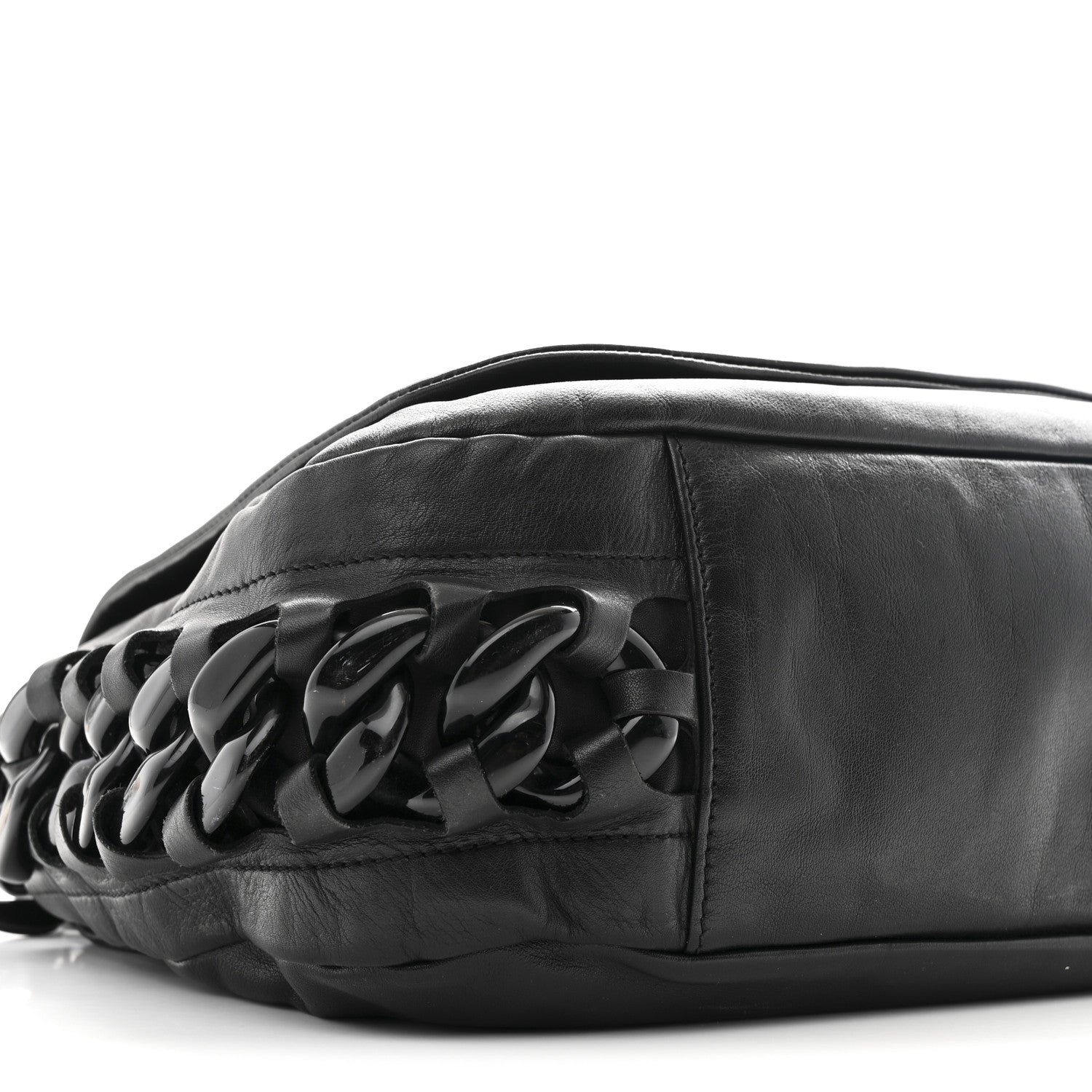 Chanel Calfskin Modern Chain Rhodoid Flap Black 9 of 10