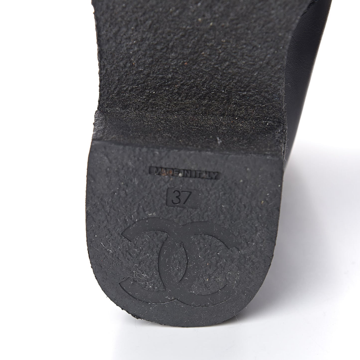 Shearling Calfskin Short Boots 37 Black