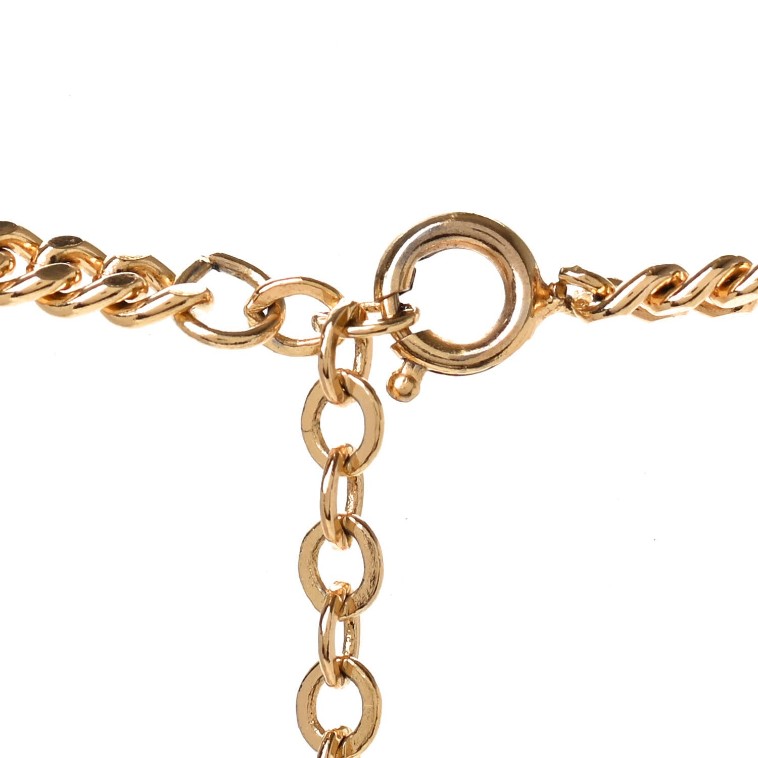 Christian Dior Metal CD Necklace Gold 4 of 5