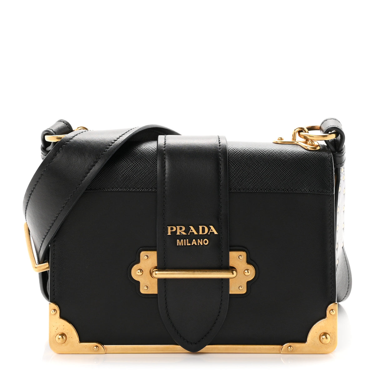 City Calf Saffiano Cahier Bag Black