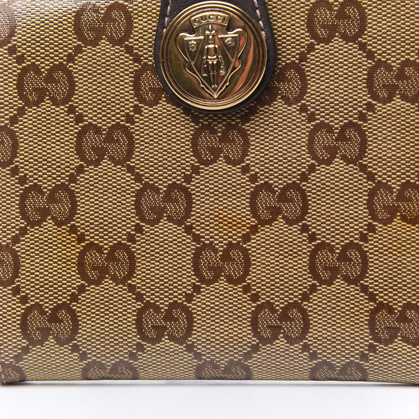 Crystal Monogram Hysteria French Wallet Dark Brown