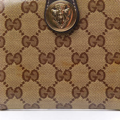 Gucci Crystal Monogram Hysteria French Wallet Dark Brown 8 of 11