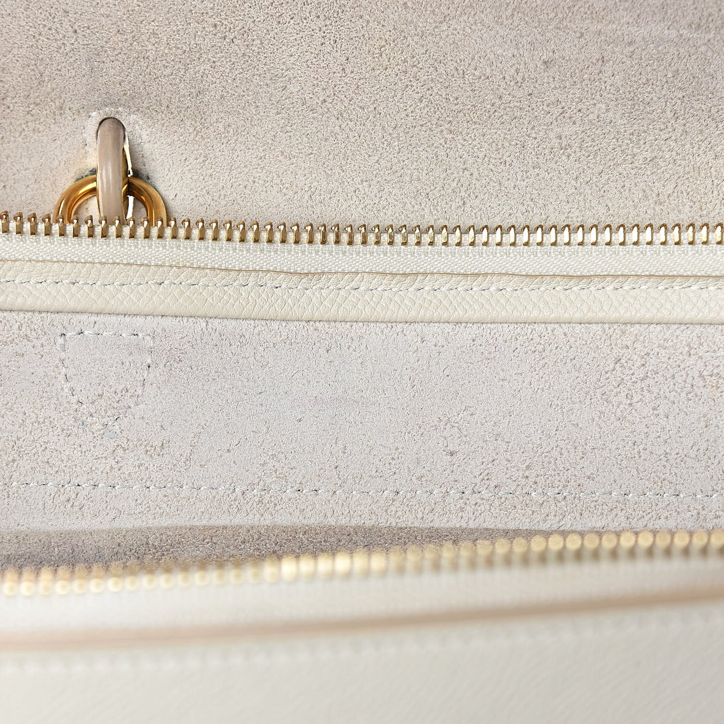 Baby Grained Calfskin Micro Belt Bag White