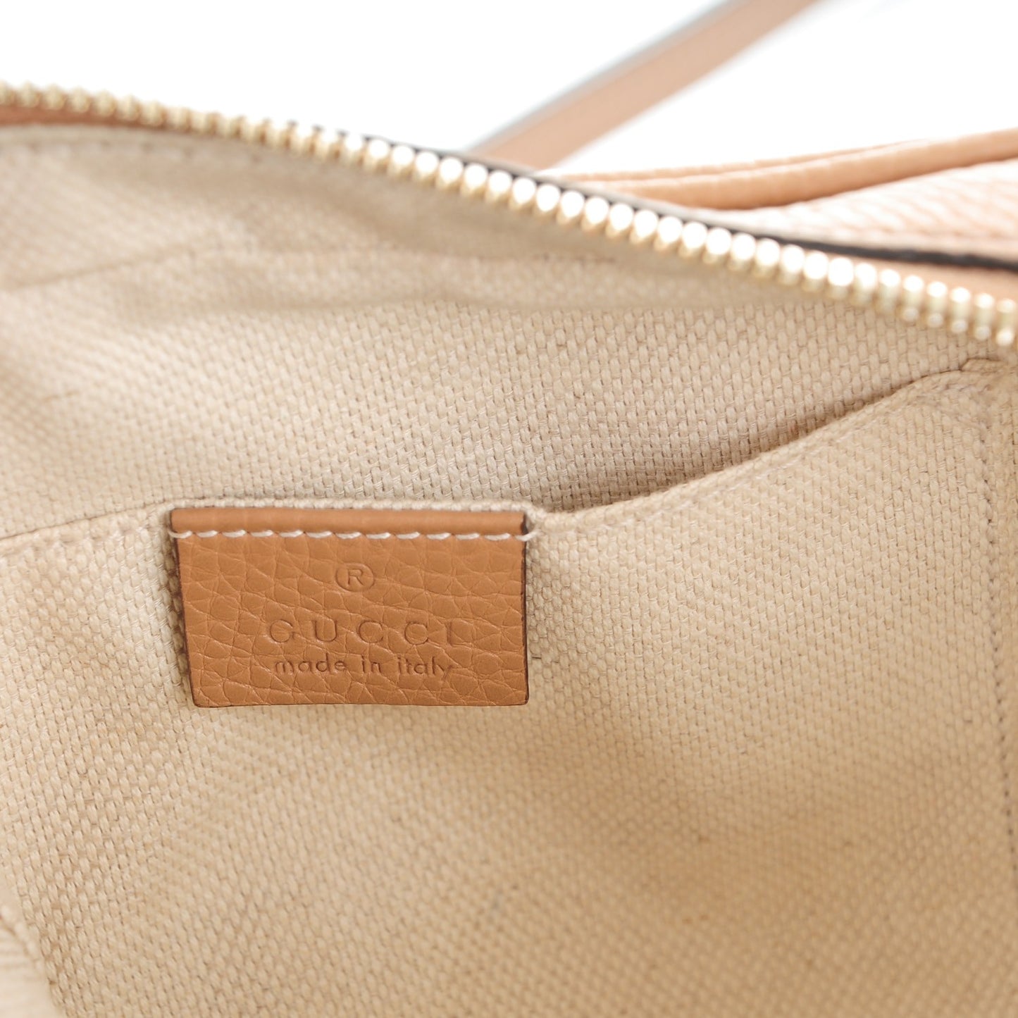 Pebbled Calfskin Small Soho Disco Bag Rose Beige