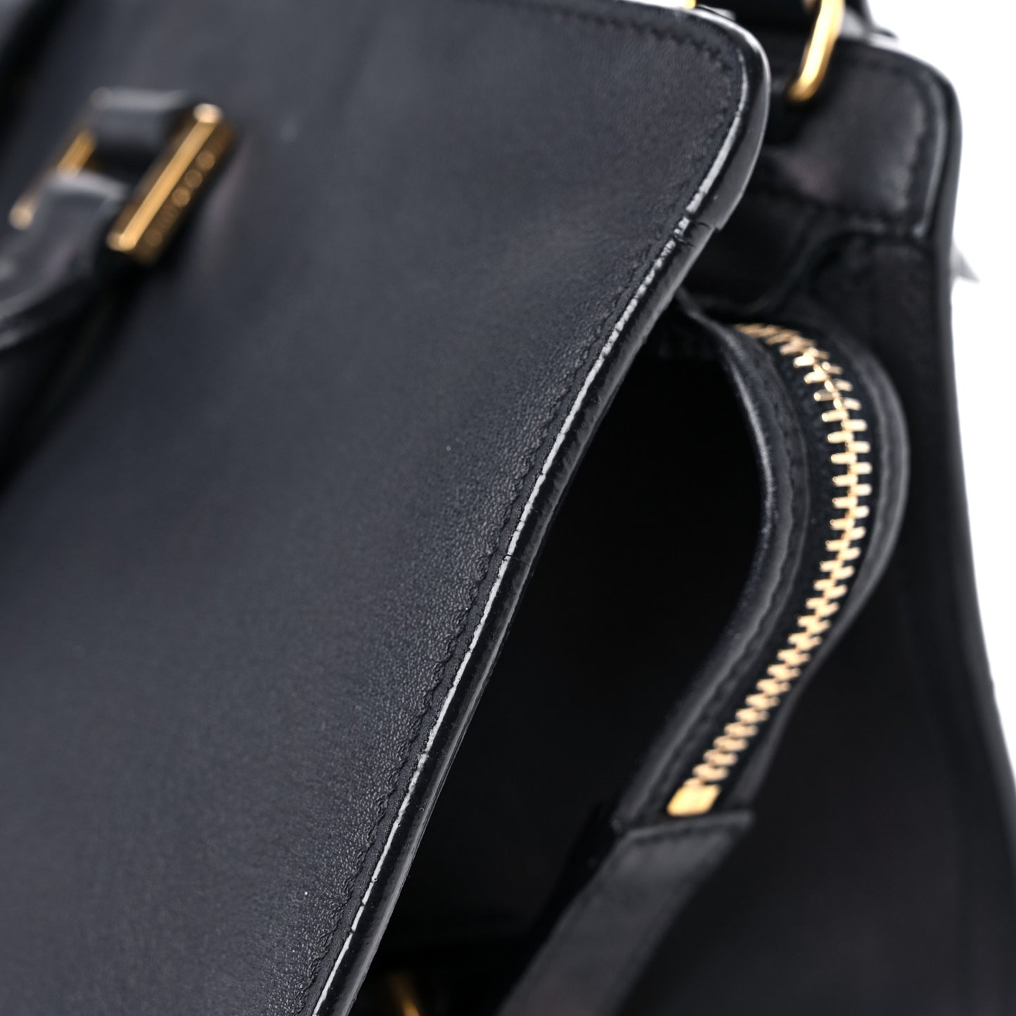 Calfskin Small Classic Y Cabas Navy Blue