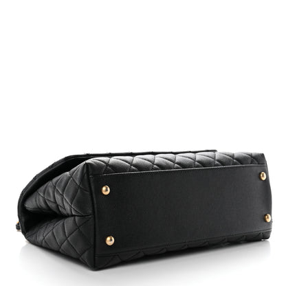 Chanel Caviar Lizard Quilted Small Coco Handle Flap Black 4 of 10