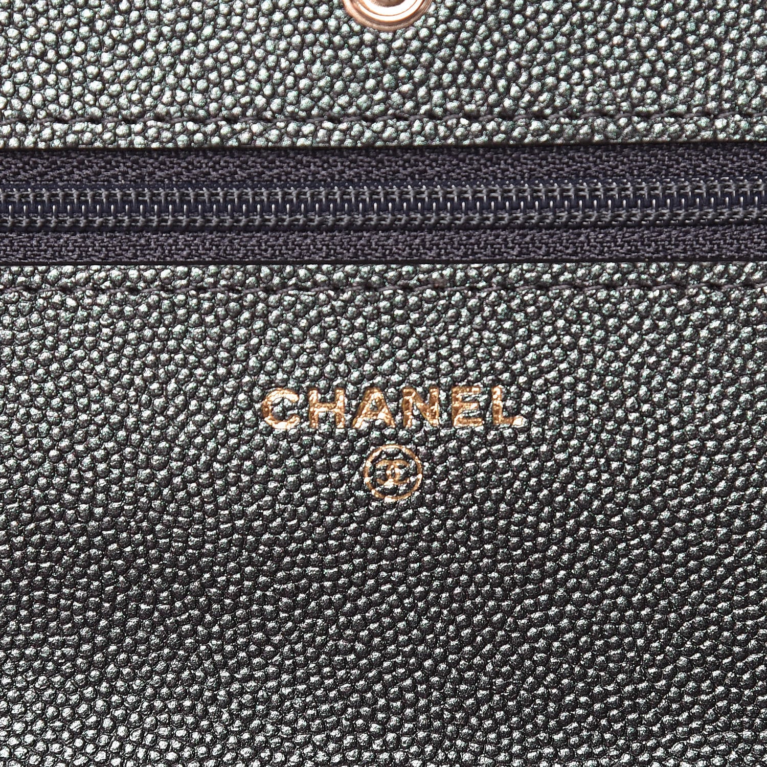 Chanel Iridescent Caviar Quilted Wallet On Chain WOC Black 8 of 11