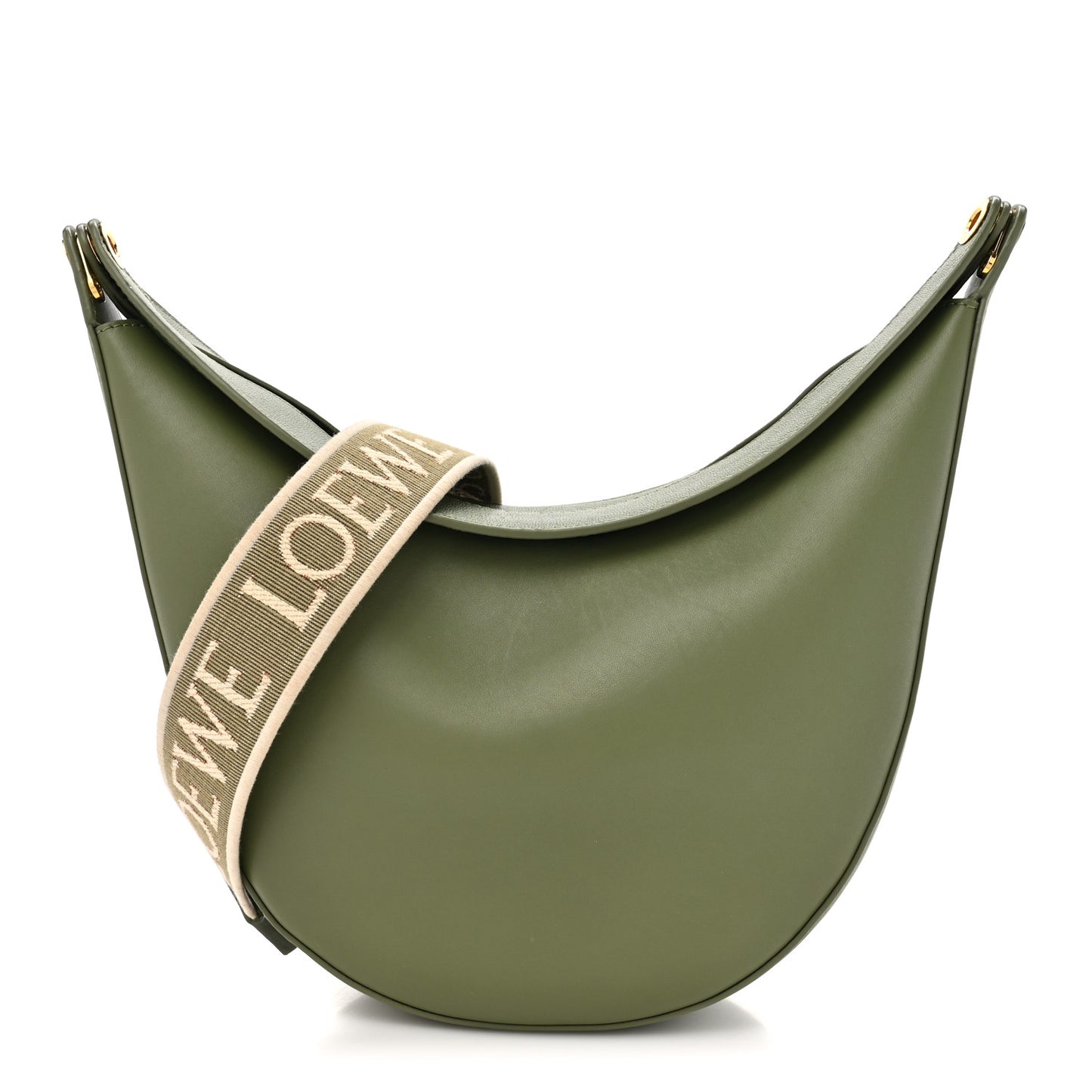 Satin Calfskin Jacquard Luna Bag Avocado Green