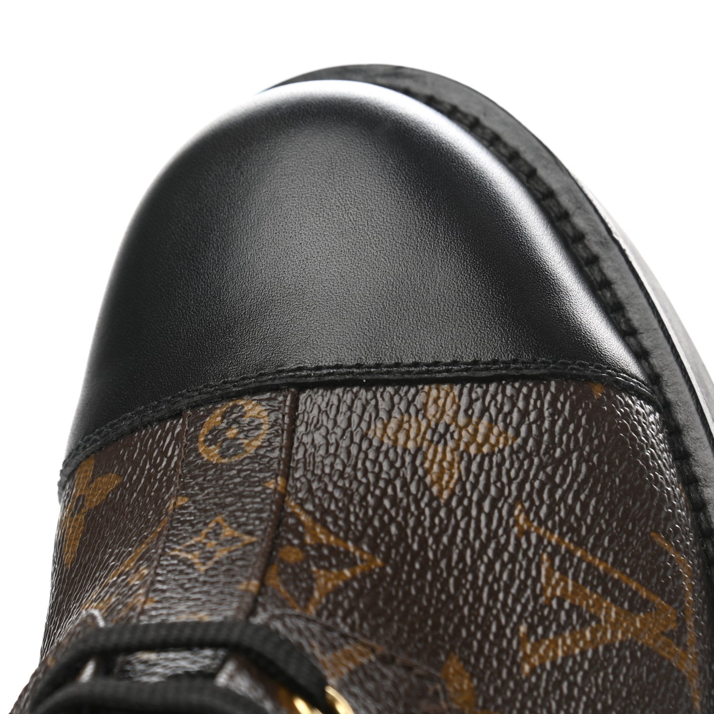 Calfskin Monogram Wonderland Flat Ranger Boots 37 Black