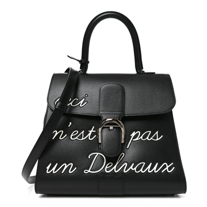 Delvaux Box Calfskin L'Humour MM Brillant Satchel Black 1 of 9